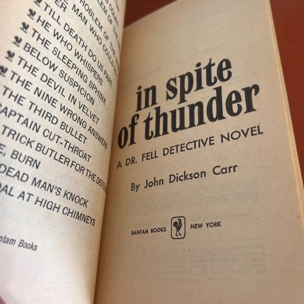In‎ Spite of Thunder John Dickson Carr Bantam Mystery Vintage 1961 Paperback